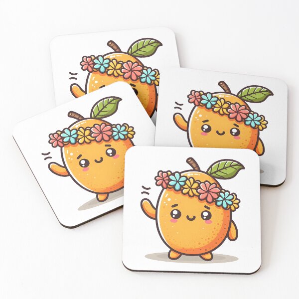 Item preview, Kawaii Mango With A Hawaiian Lei designed and sold by CanvasCutie.
