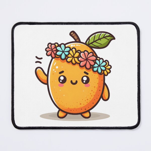 Item preview, Kawaii Mango With A Hawaiian Lei designed and sold by CanvasCutie.