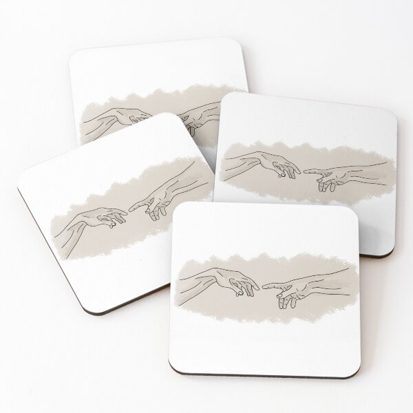 Item preview, Sistine Chapel Hands Reaching Line Art Painting designed and sold by TheEclecticKat.