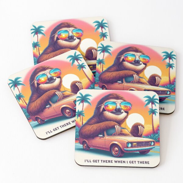 Item preview, "Sunset Cruisin' with Sammy the Sloth" designed and sold by mj8607.