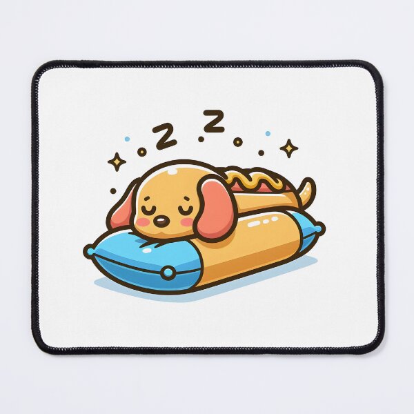 Item preview, Kawaii Hot Dog With Pillow designed and sold by CanvasCutie.