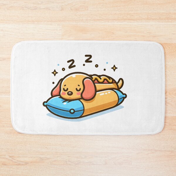 Item preview, Kawaii Hot Dog With Pillow designed and sold by CanvasCutie.