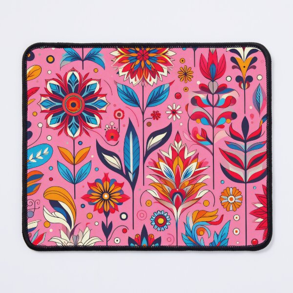 Item preview, Scandinavian Folk Art floral pattern designed and sold by FOLK ART FUSION.