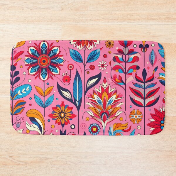 Item preview, Scandinavian Folk Art floral pattern designed and sold by FOLK ART FUSION by heidiannemorris.
