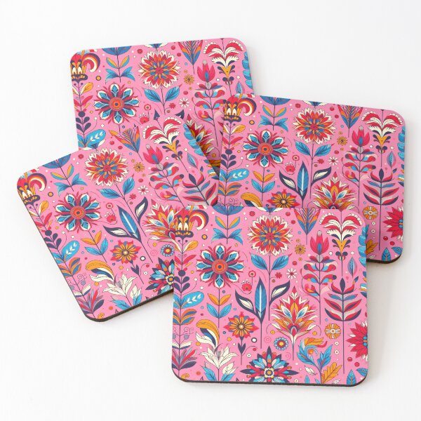 Item preview, Scandinavian Folk Art floral pattern designed and sold by FOLK ART FUSION by heidiannemorris.