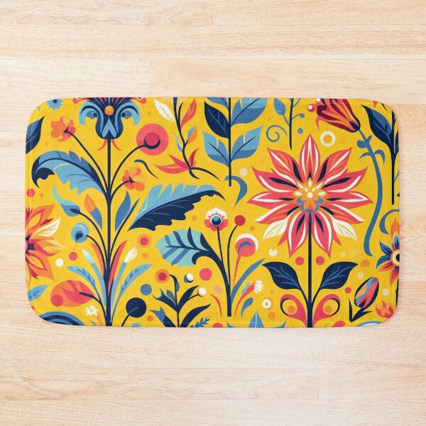 Item preview, Scandinavian Folk Art floral pattern designed and sold by FOLK ART FUSION by heidiannemorris.