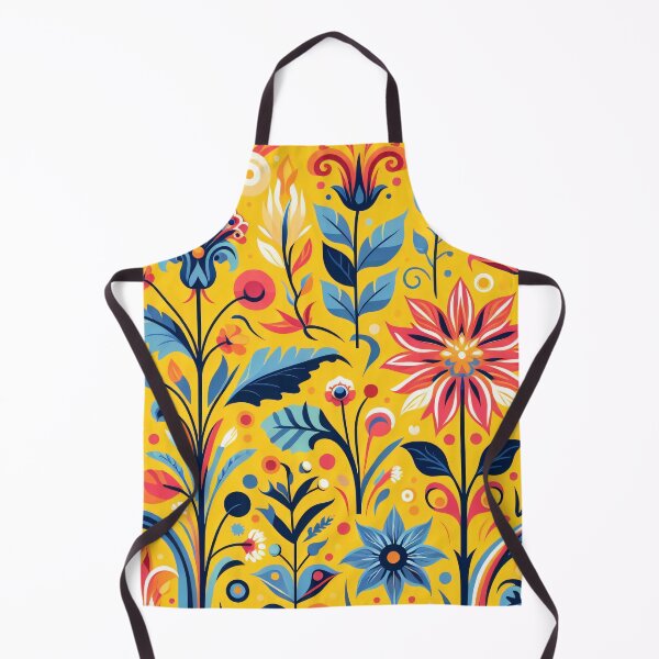Item preview, Scandinavian Folk Art floral pattern designed and sold by FOLK ART FUSION.