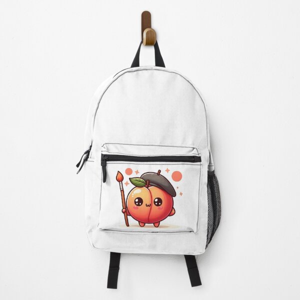 Item preview, Kawaii Peach With Beret Painting designed and sold by CanvasCutie.