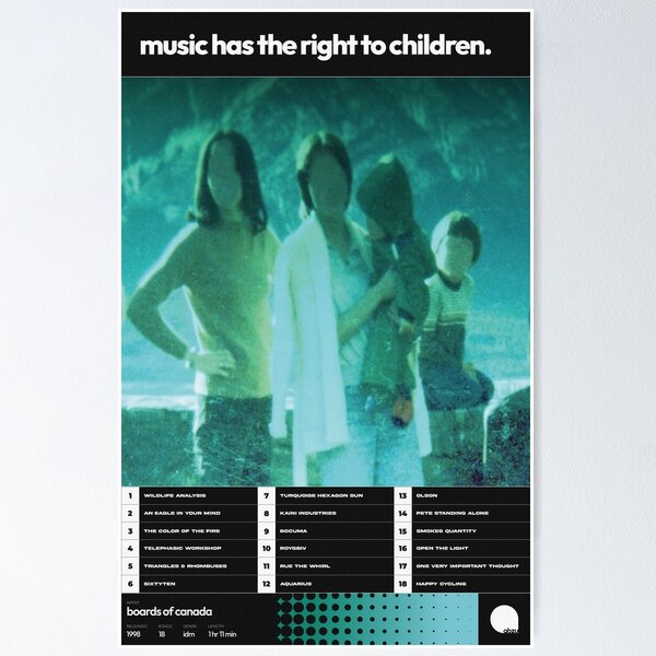 Item preview, Music Has The Right To Children by Boards of Canada designed and sold by abzu.design™.