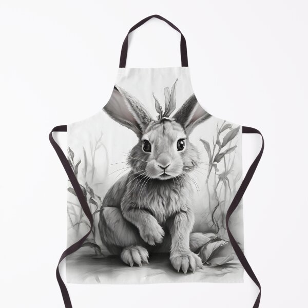 Item preview, Black and white Rabbit pencil drawing designed and sold by Pencil-Art.