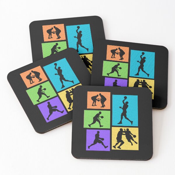 Item preview, Grunge Textured Colorblock Basketball Players designed and sold by AlienOccupation.