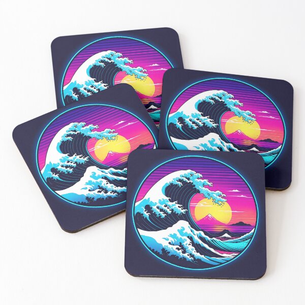 Item preview, 80's RETRO SYNTHWAVE JAPAN KANAGAWA WAVE designed and sold by RETROSTORE4YOU.