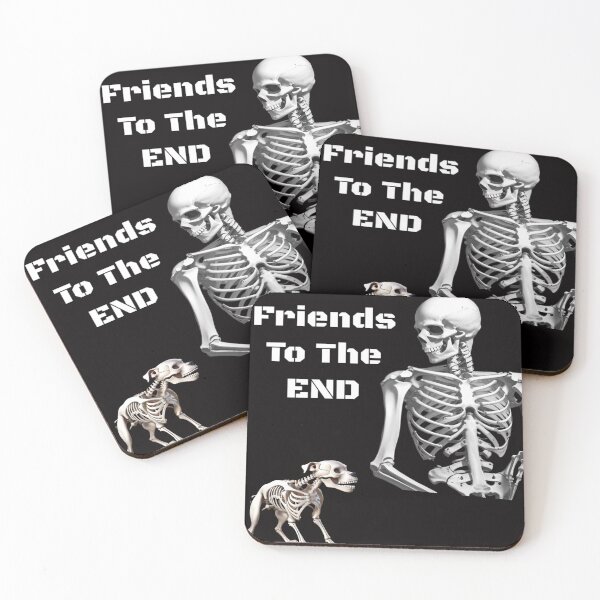 Item preview, Friends To The End Human and Dog Skeletons - PanfurWare LLC designed and sold by PanfurWare-LLC.