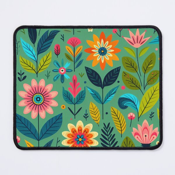 Item preview, Scandinavian Folk Art floral pattern designed and sold by FOLK ART FUSION.
