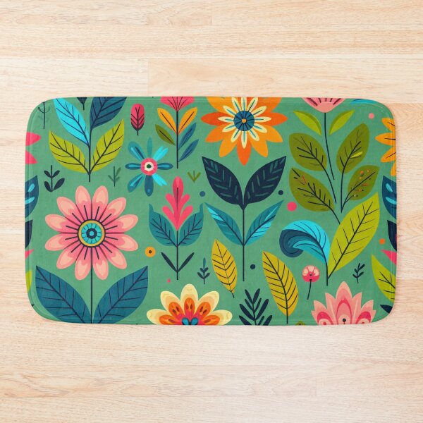 Item preview, Scandinavian Folk Art floral pattern designed and sold by FOLK ART FUSION.
