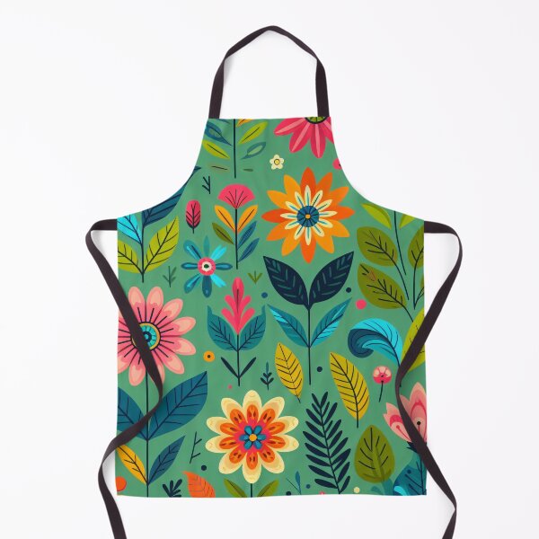 Item preview, Scandinavian Folk Art floral pattern designed and sold by FOLK ART FUSION.