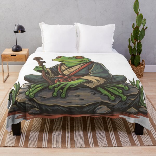 Item preview, Sensei Frog sits and meditates on a rock designed and sold by MDMEJ.