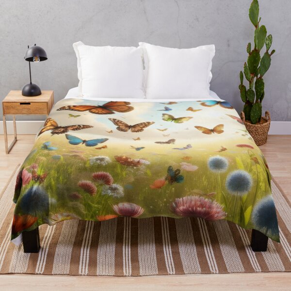 Item preview, Butterflies in the meadow. designed and sold by MyHappyArtShop.