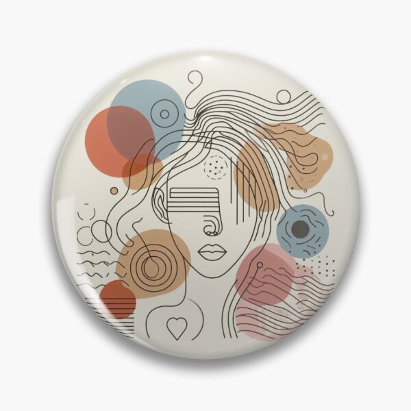 Item preview, One line woman face drawing, Abstract minimal female single line art designed and sold by MusesWhispers.