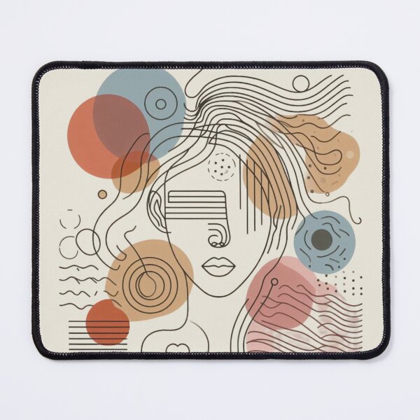 Item preview, One line woman face drawing, Abstract minimal female single line art designed and sold by MusesWhispers.