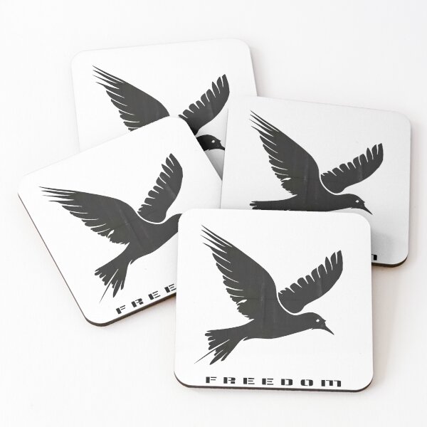 Item preview, Black Freedom Bird - Inspiring Minimalist Art designed and sold by GL!TCH LAB.