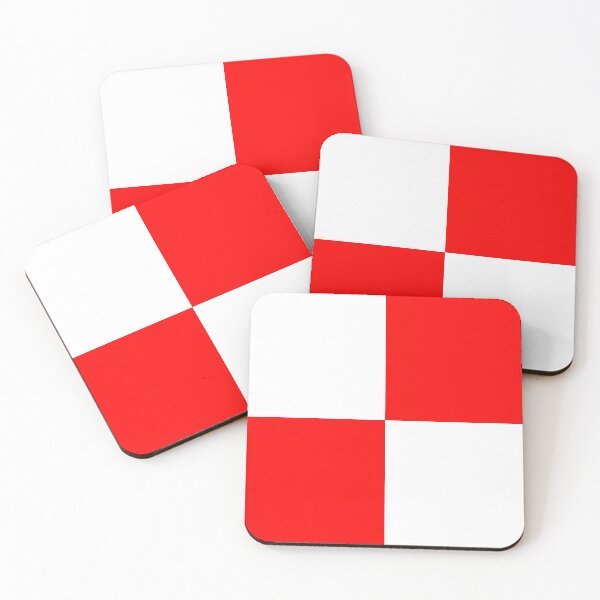 Item preview, Red Checker tile Croatia white red white Retro Mod pattern designed and sold by ModSupporters.