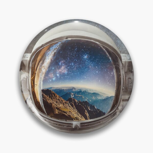 Item preview, Milky Way galaxy inside the helmet of an astronaut designed and sold by Gegenpress Design.