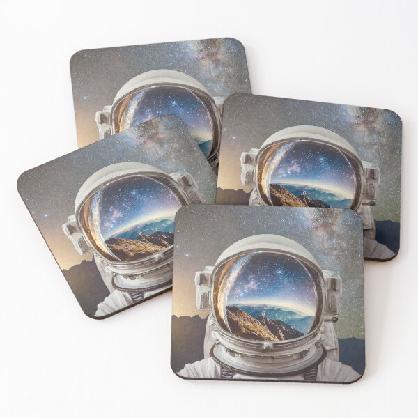 Item preview, Milky Way galaxy inside the helmet of an astronaut designed and sold by Gegenpress Design.
