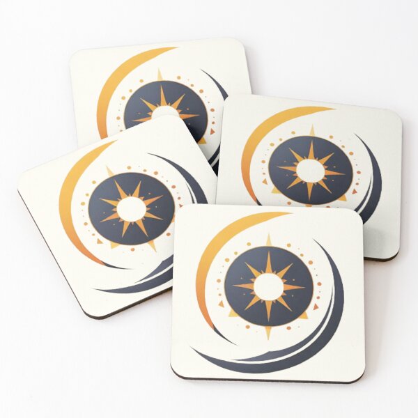Item preview, Solar Eclipse Logo: Black and Yellow Swirl designed and sold by LyssasMindArt.