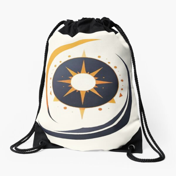 Item preview, Solar Eclipse Logo: Black and Yellow Swirl designed and sold by LyssasMindArt.
