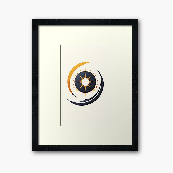 Item preview, Solar Eclipse Logo: Black and Yellow Swirl designed and sold by LyssasMindArt.