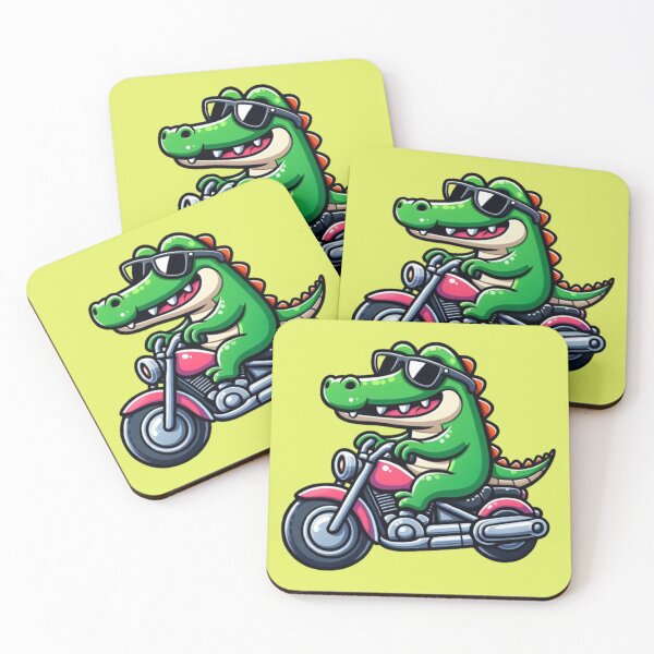 Item preview, Animated Cool Croc: Biking Sticker designed and sold by StickerStudio27.