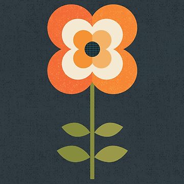 Vorschaubild zum Design Retro-Blume – Orange und Kohle von Daisy Beatrice