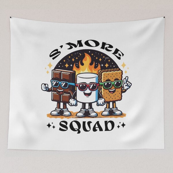 Item preview, Smore Squad outdoor Camping Campfire vintage Chocolate Marshmallow S'mores Gift designed and sold by JUSTBEELEGANT.