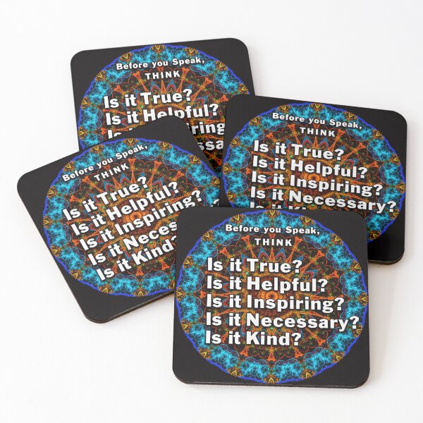 Item preview, Before you speak, THINK Fractal Mandala with text designed and sold by Warren Paul Harris.