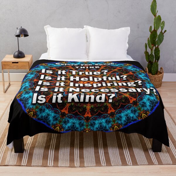 Item preview, Before you speak, THINK Fractal Mandala with text designed and sold by Warren Paul Harris.