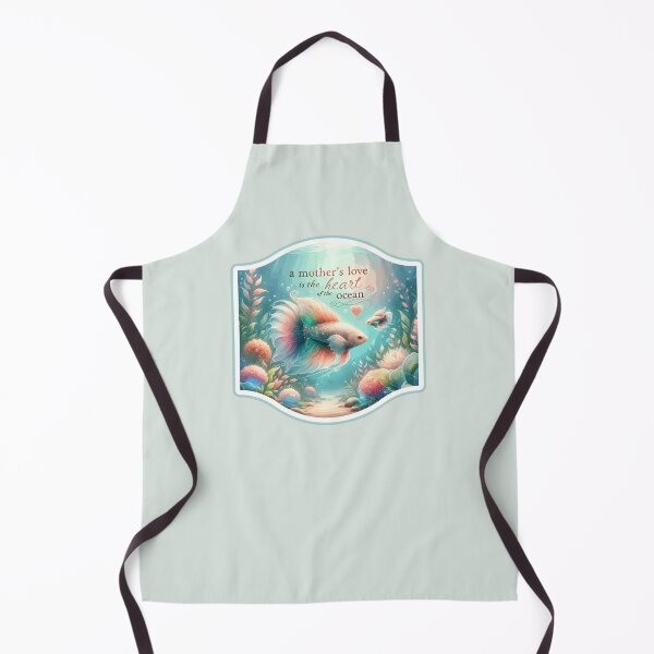 Item preview, Ocean's Heart: Mother & Baby Fish in Turquoise/Pink designed and sold by FinFriends.