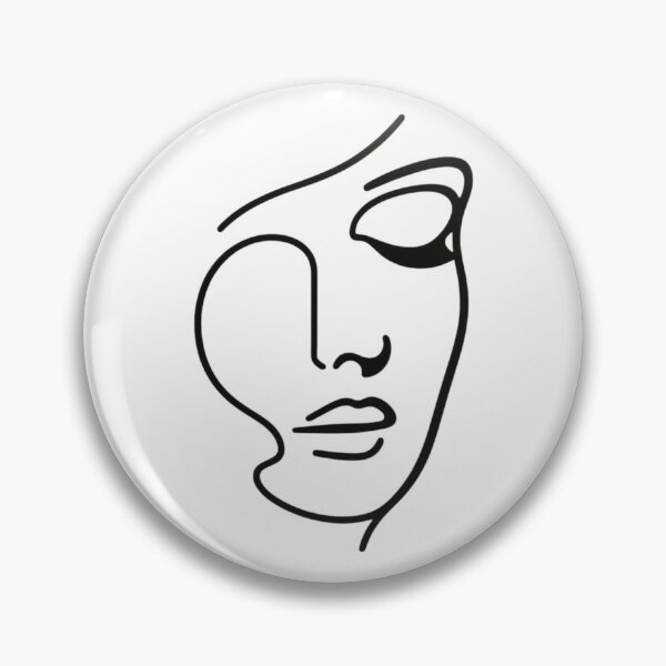 Item preview, One line woman face drawing, Abstract minimal female single line art designed and sold by MusesWhispers.