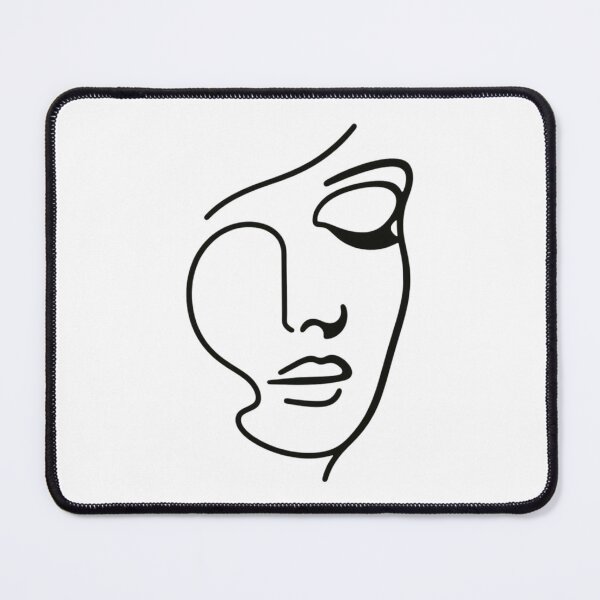 Item preview, One line woman face drawing, Abstract minimal female single line art designed and sold by MusesWhispers.
