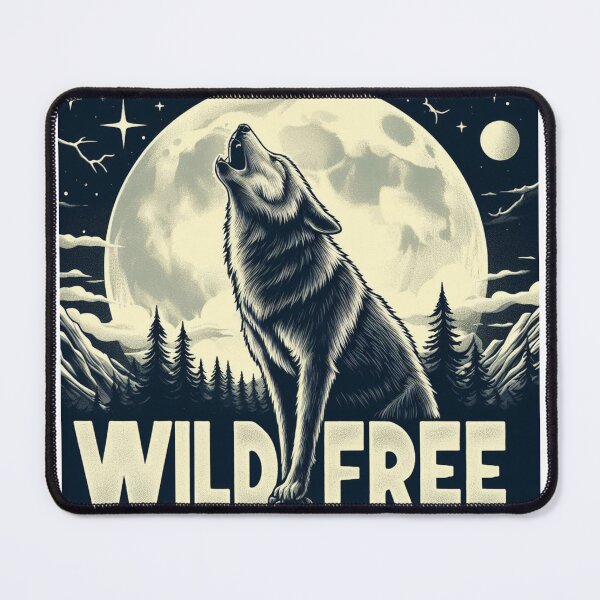 Item preview, Wild & Free Wolf under the moonlight designed and sold by BioFaStore.