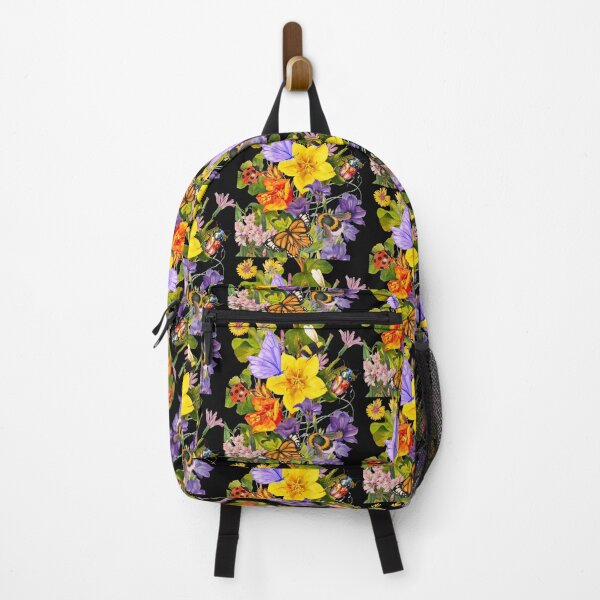Item preview, Colorful Wildflowers With Butterflies & Bumblebees Design designed and sold by EarthArtDesigns.
