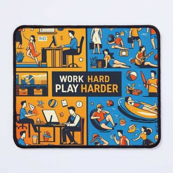 Item preview, Work Hard Play Harder designed and sold by BioFaStore.