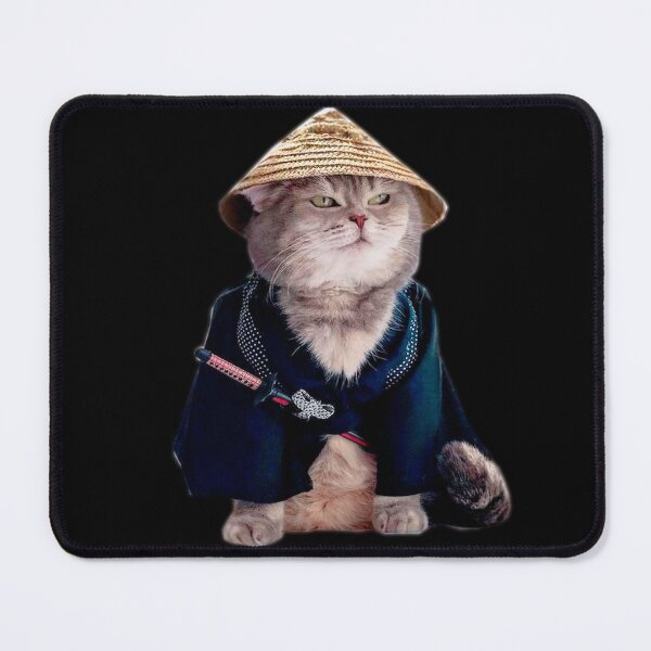 Item preview, samurai cat designed and sold by meme-stuff.