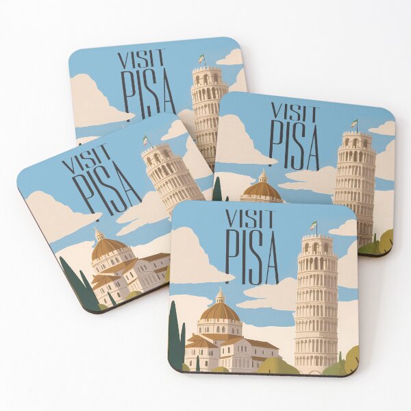 Item preview, Vintage travel poster of Pisa, Italy designed and sold by VintageFlow.