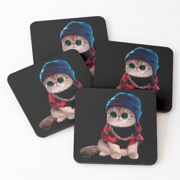 Item preview, rapper cat 2 designed and sold by meme-stuff.