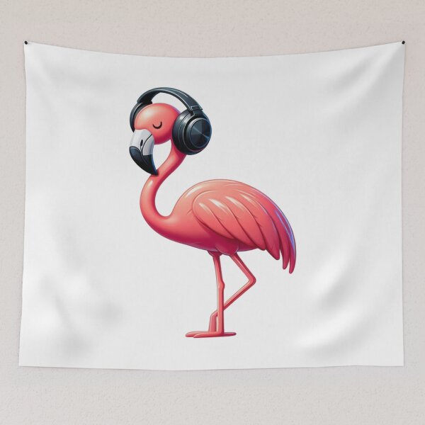 Item preview, Music-loving flamingo fun! designed and sold by ozdilh.