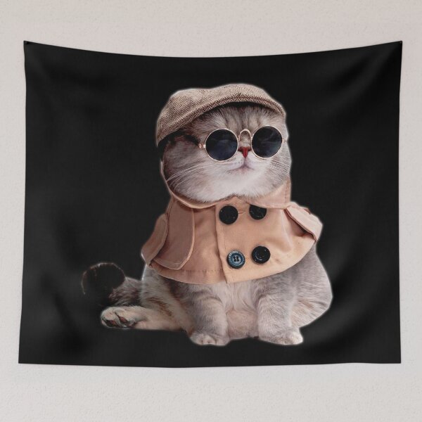 Item preview, detective cat designed and sold by meme-stuff.