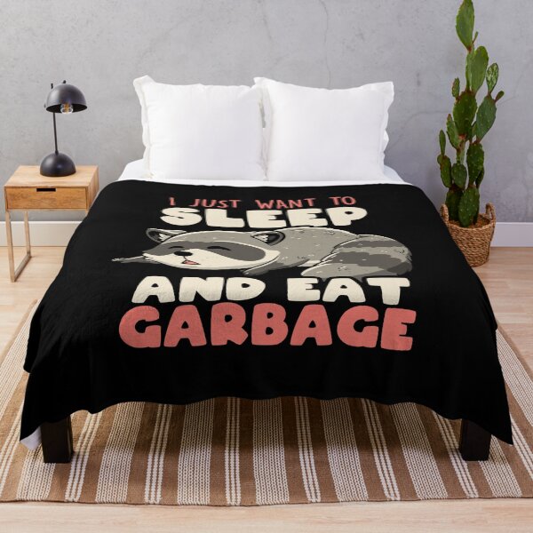 Item preview, I Just Want to Sleep and Eat Garbage - Funny Food Tired Raccoon Cute Gift designed and sold by koalateess.
