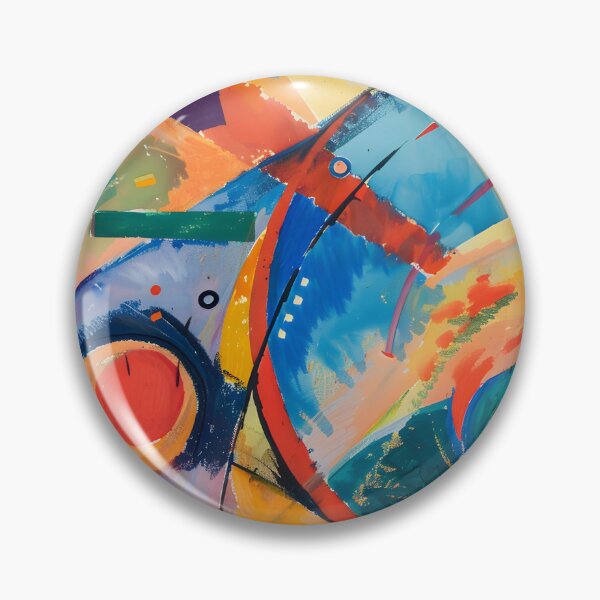 Item preview, Swirling Vibrance- Dynamic Geometric Shapes and Expressive Brushstrokes designed and sold by OlfactoART Studio.