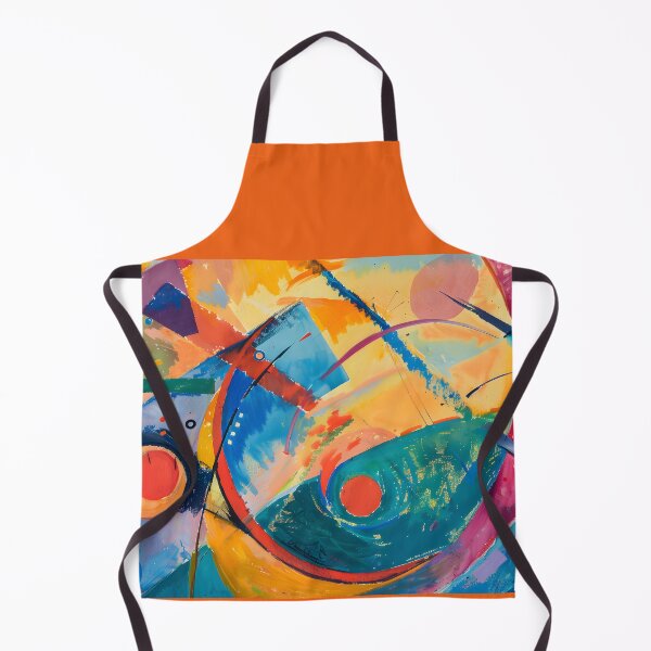 Item preview, Swirling Vibrance- Dynamic Geometric Shapes and Expressive Brushstrokes designed and sold by OlfactoART Studio.